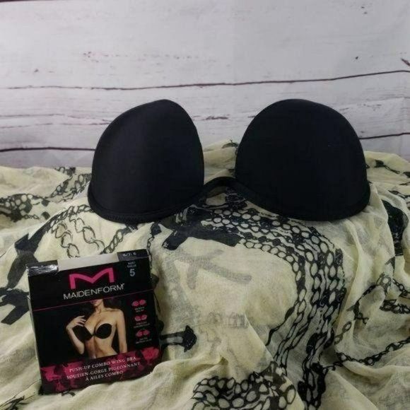 NEW Maidenform Push Up Combo Wing Black Bra sz 5 - Picture 4 of 8